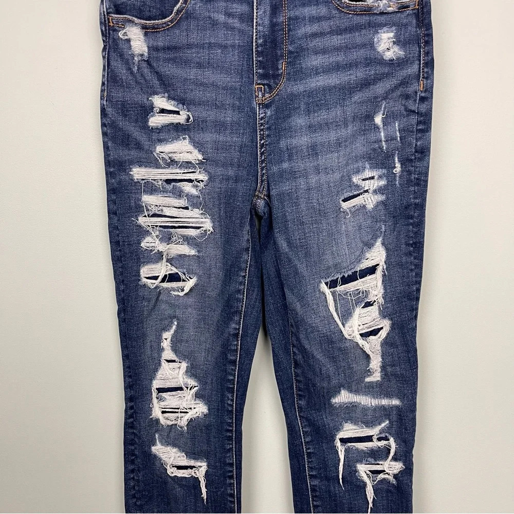 American Eagle Curvy Hi-Rise Jeggings Distressed Size 0 - Picture 6 of 9